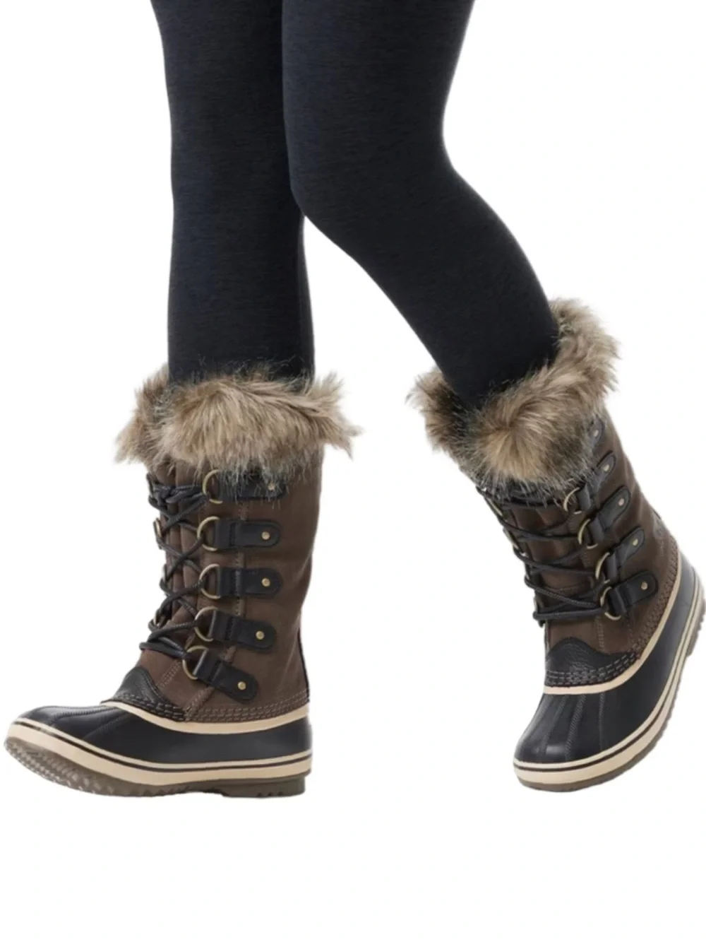 NEW Sorel Joan of Arctic Waterproof Faux Fur Boots Women’s 9.5 Major Black